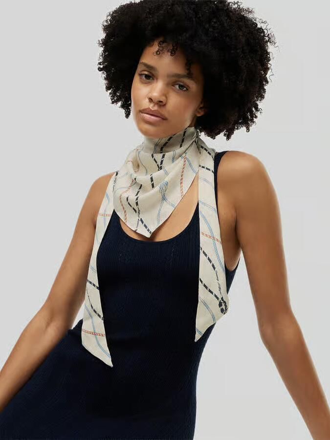 Tommy Hilfiger Sjaal van pure zijde met logo-opschrift - Foto 2