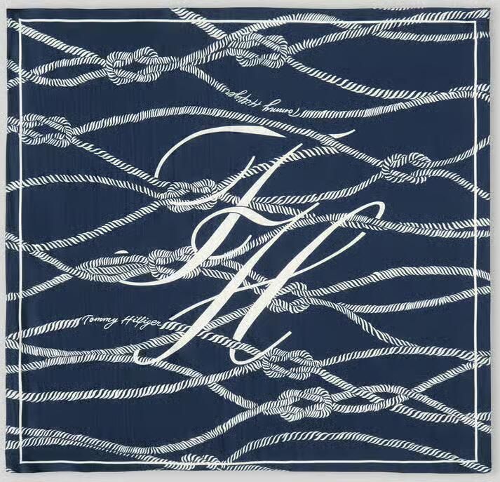 Tommy Hilfiger Sjaal van pure zijde met logoprint - Foto 2