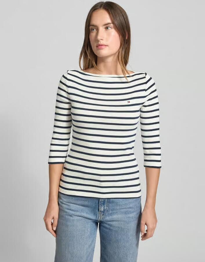 TOMMY HILFIGER Dames Tops & T-shirts Slim Cody Boat-nk 3 4slv Multi - Foto 10