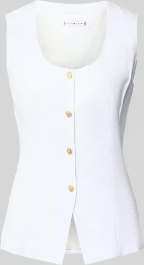 Tommy Hilfiger slim fit bodywarmer van linnenmix - Foto 2
