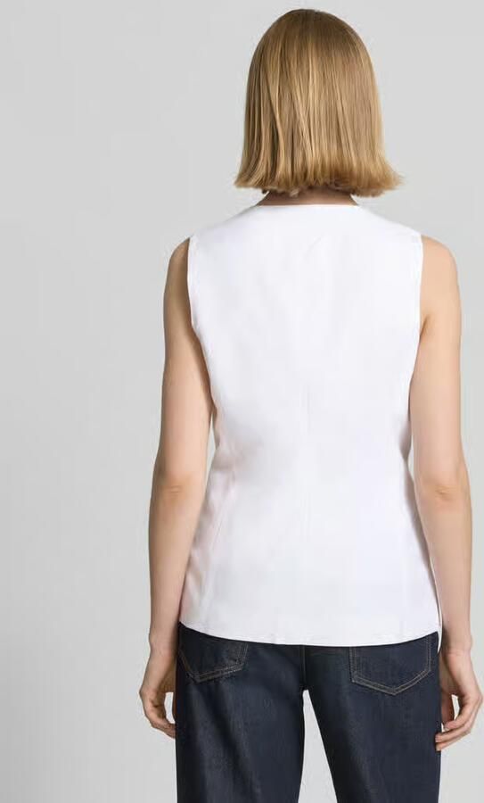 Tommy Hilfiger slim fit bodywarmer van linnenmix