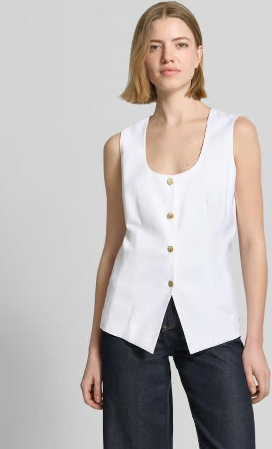 Tommy Hilfiger slim fit bodywarmer van linnenmix - Foto 3