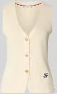 Tommy Hilfiger slim fit bodywarmer van puur katoen