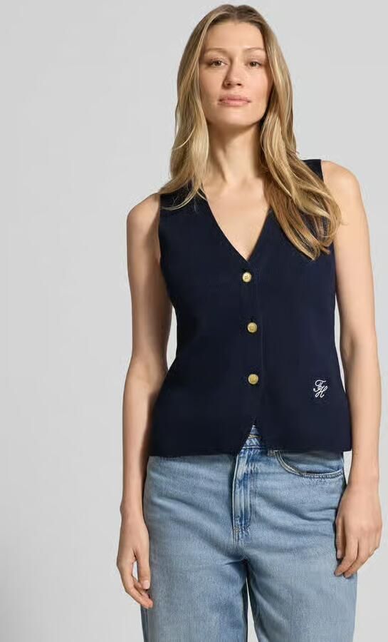 Tommy Hilfiger slim fit bodywarmer van puur katoen - Foto 2