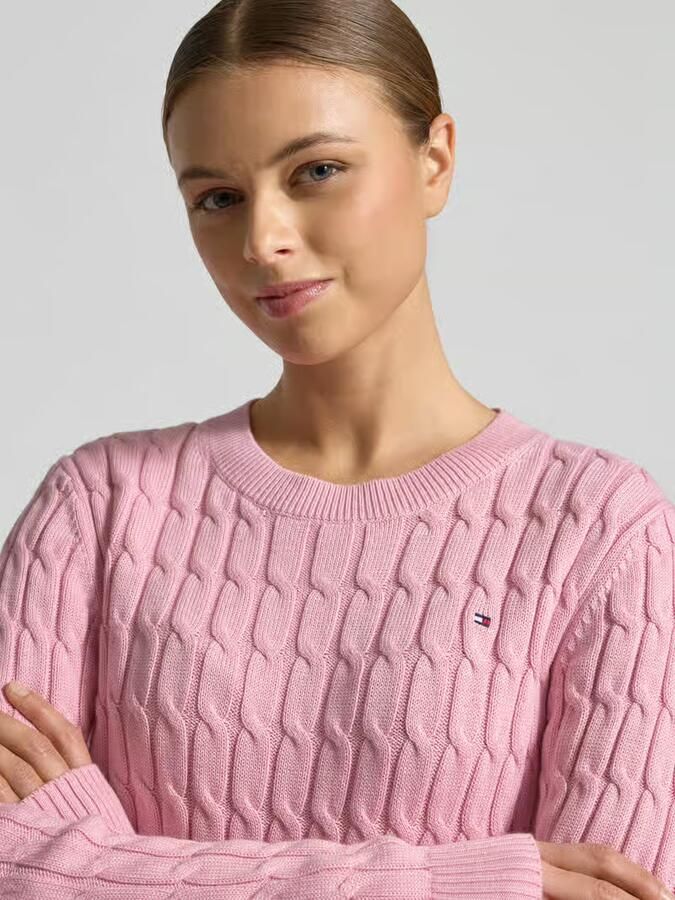 Tommy Hilfiger Slim fit gebreide pullover van puur katoen - Foto 2