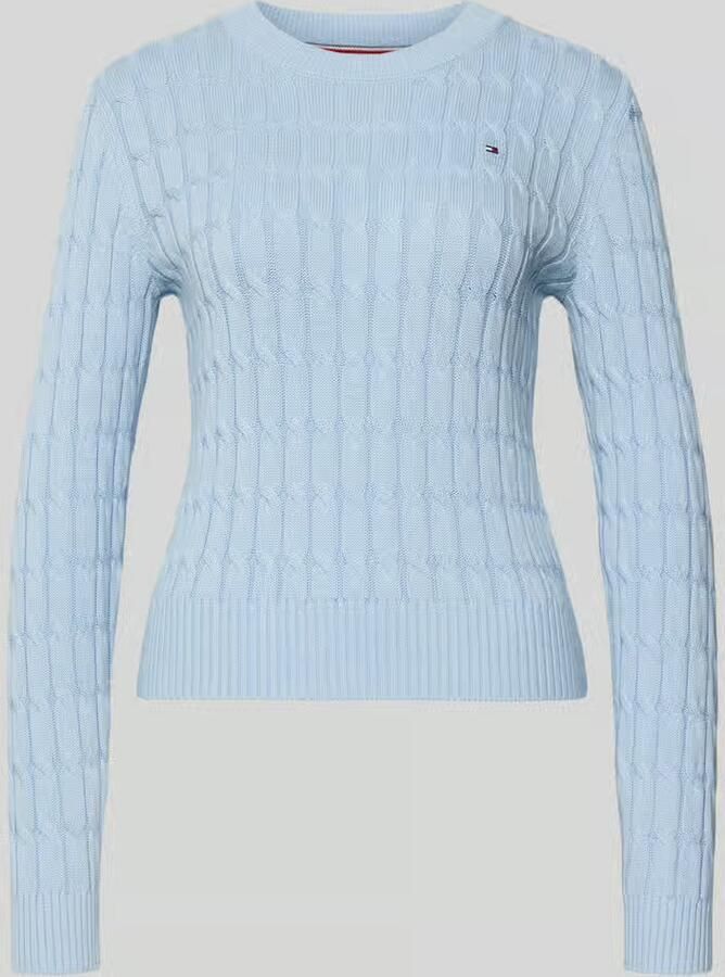 Tommy Hilfiger Slim fit gebreide pullover van puur katoen