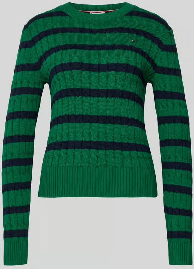 Tommy Hilfiger Slim fit gebreide pullover van puur katoen