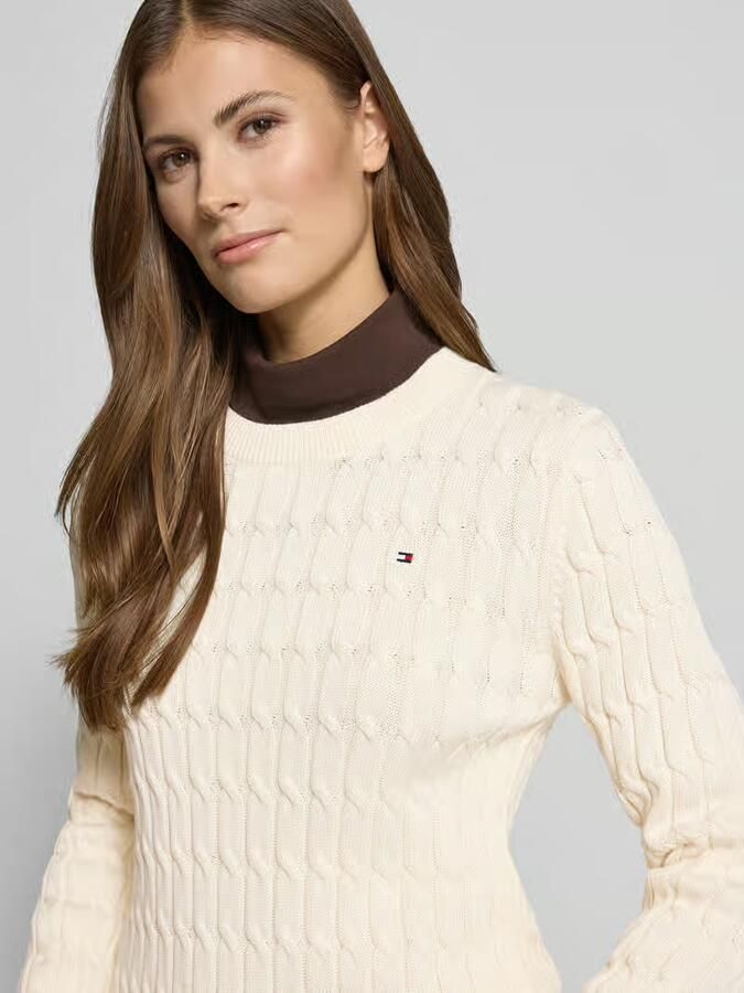 Tommy Hilfiger Slim fit gebreide pullover van puur katoen - Foto 2