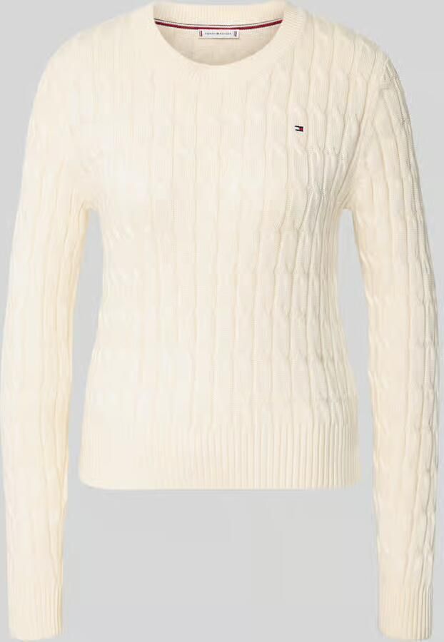 Tommy Hilfiger Slim fit gebreide pullover van puur katoen