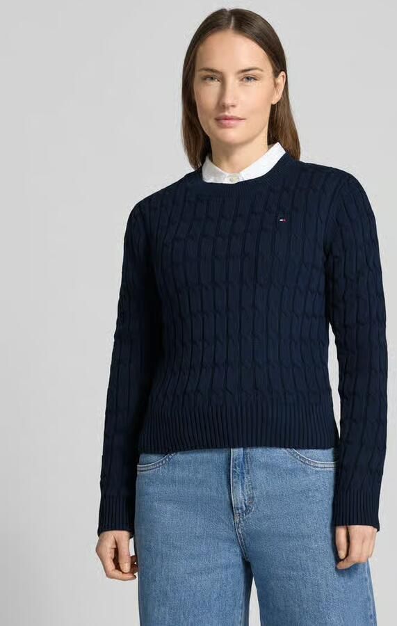 Tommy Hilfiger Slim fit gebreide pullover van puur katoen - Foto 5