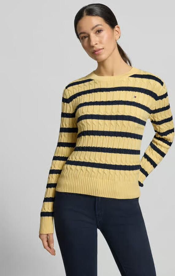 Tommy Hilfiger Slim fit gebreide pullover van puur katoen - Foto 3