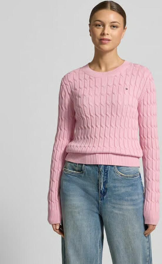 Tommy Hilfiger Slim fit gebreide pullover van puur katoen - Foto 2