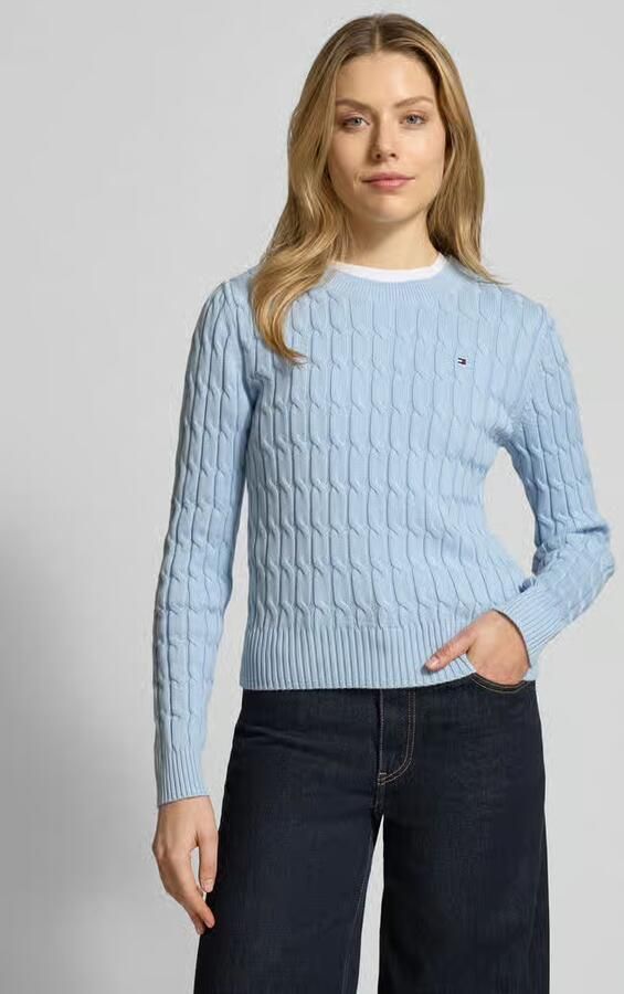 Tommy Hilfiger Slim fit gebreide pullover van puur katoen - Foto 4