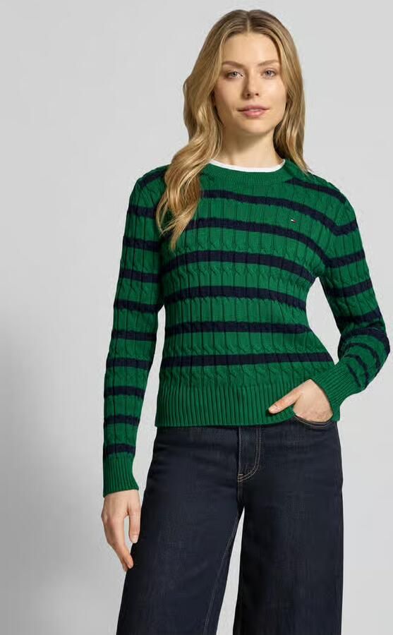 Tommy Hilfiger Slim fit gebreide pullover van puur katoen - Foto 3