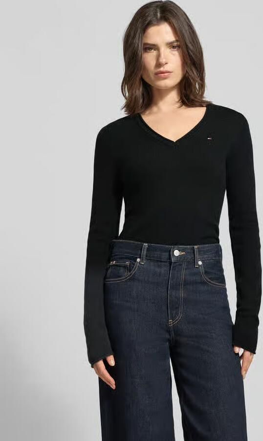 Tommy Hilfiger Pullover met afgeronde V-hals model 'SOFT WOOL' - Foto 9