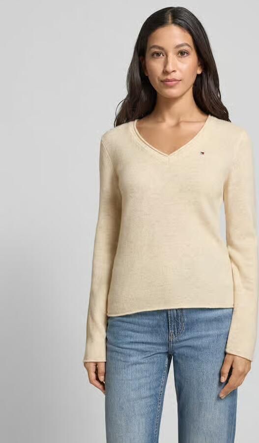 Tommy Hilfiger Slim fit gebreide pullover van zuivere wol - Foto 7