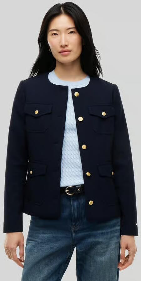 Tommy Hilfiger Slim fit korte blazer met viscose - Foto 3