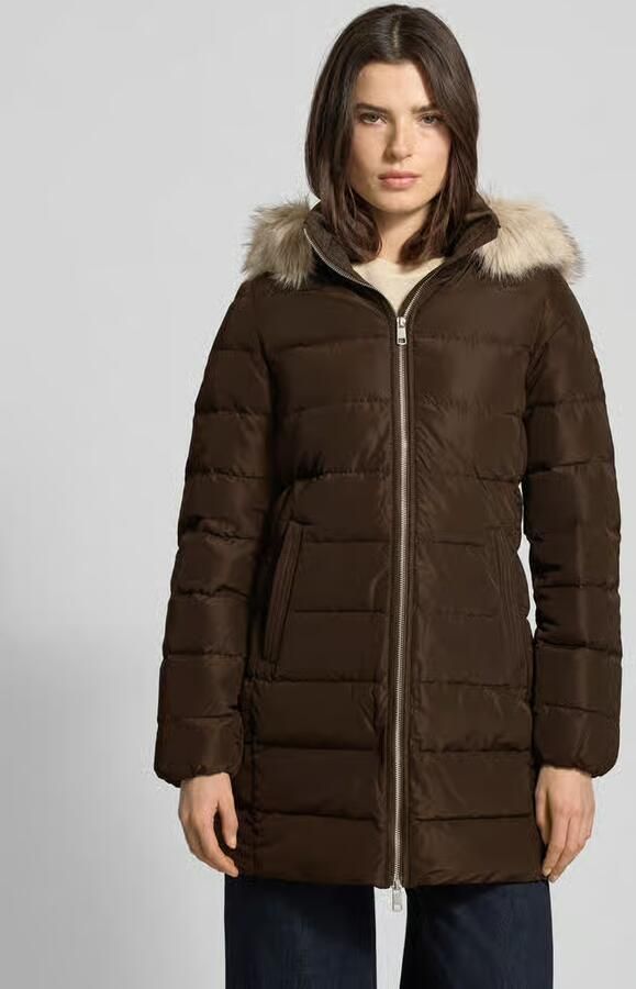 Tommy Hilfiger Slim fit lange donsjas met afneembaar imitatiebont - Foto 2