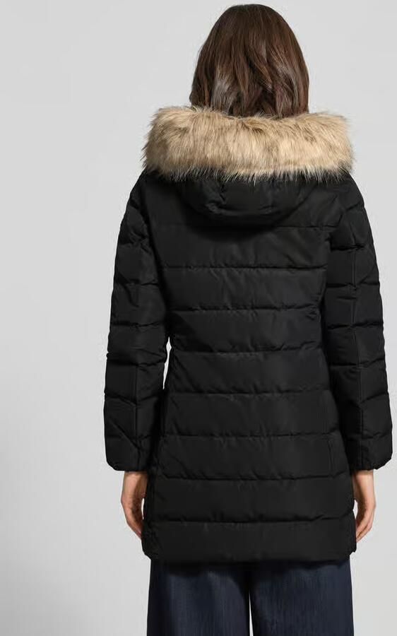 Tommy Hilfiger Slim fit lange donsjas met afneembaar imitatiebont - Foto 6