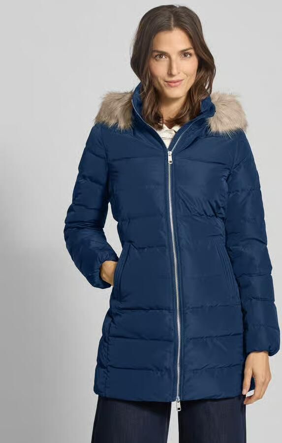 Tommy Hilfiger Slim fit lange donsjas met afneembaar imitatiebont - Foto 2