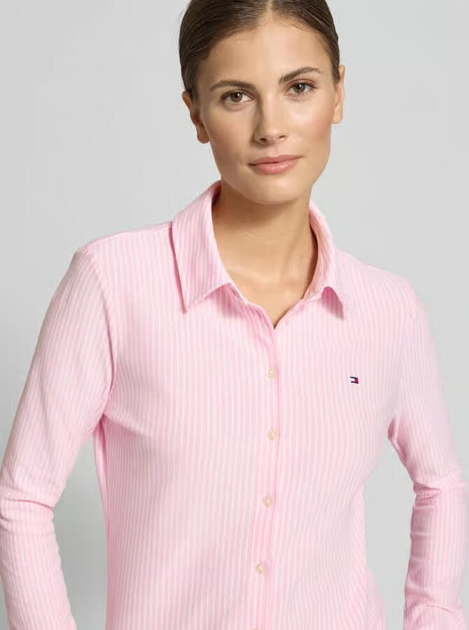 Tommy Hilfiger Shaped fit overhemdblouse van katoenmix - Foto 2