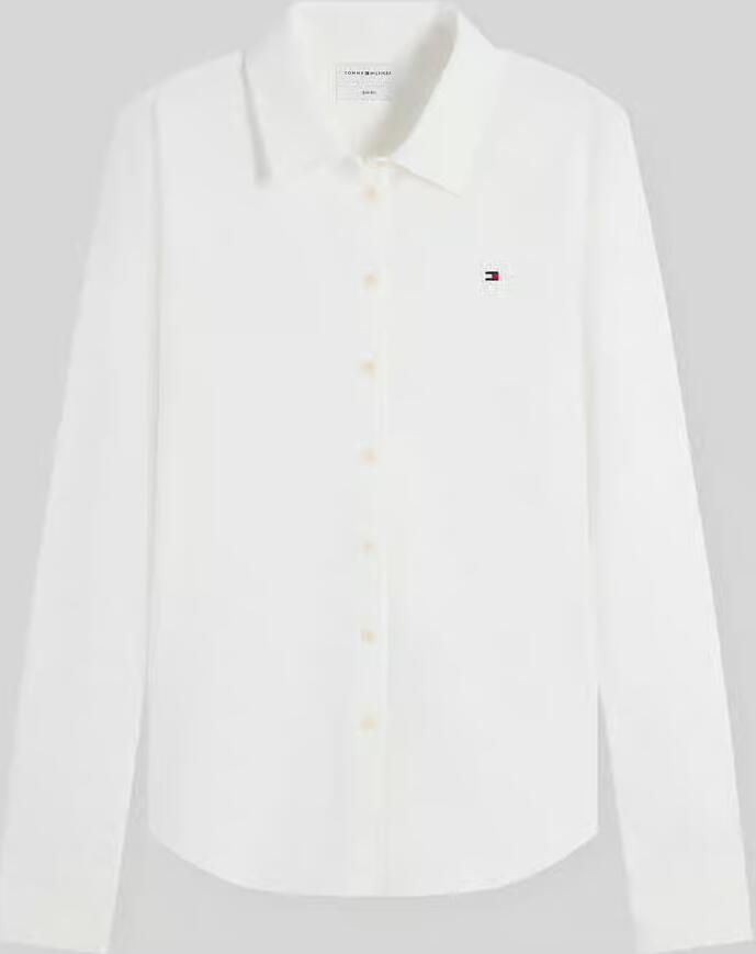 Tommy Hilfiger Poloshirt 1985 SLIM PIQUE BTN DOWN LS met polokraag en label - Foto 2