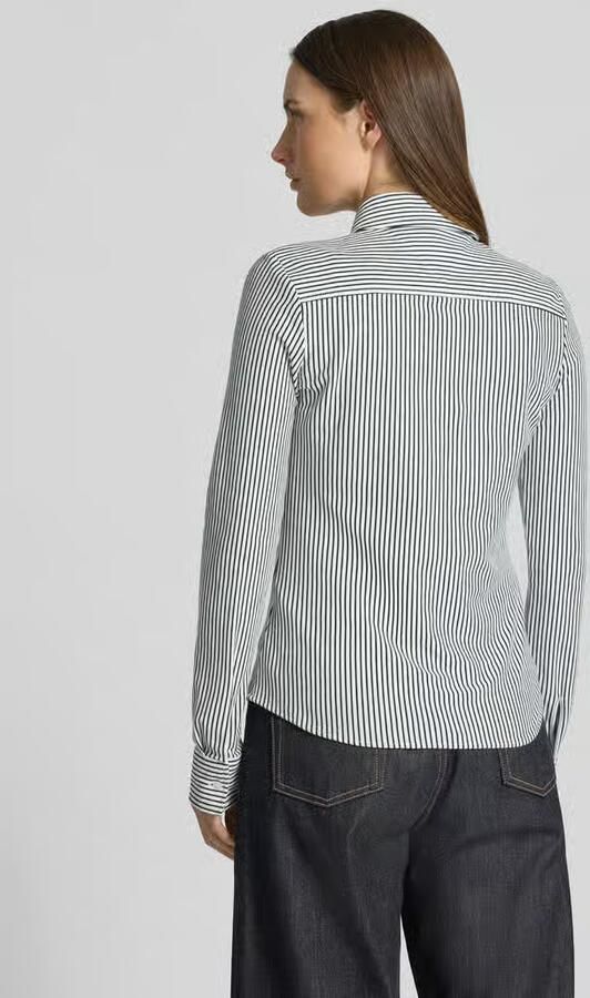 Tommy Hilfiger Slim Fit overhemdblouse van katoenmix