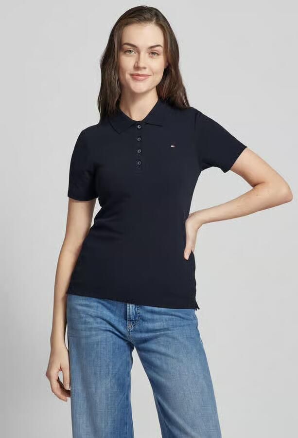 Tommy Hilfiger Slim fit poloshirt met logostitching model '1985' - Foto 4