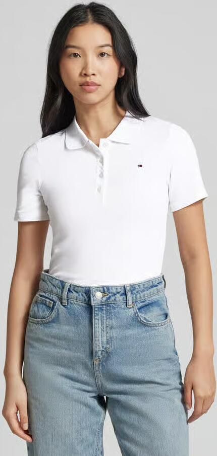 Tommy Hilfiger Slim fit poloshirt met logostitching model '1985' - Foto 7