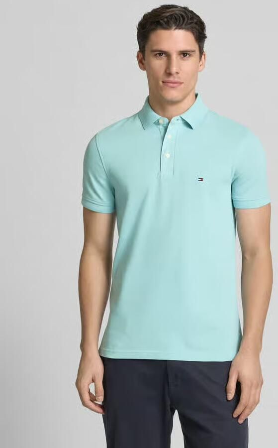 Tommy Hilfiger Slim fit poloshirt van een mix van katoen en elastaan - Foto 5
