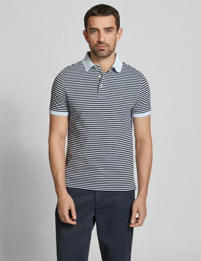 Tommy Hilfiger Slim fit poloshirt van een mix van katoen en elastaan - Foto 2