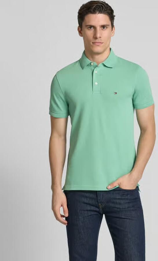 Tommy Hilfiger Slim fit poloshirt van een mix van katoen en elastaan - Foto 5