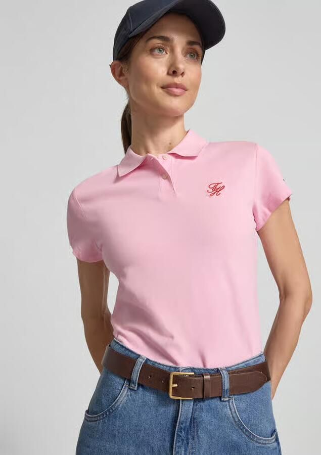 Tommy Hilfiger Slim fit Poloshirt van Katoenmix