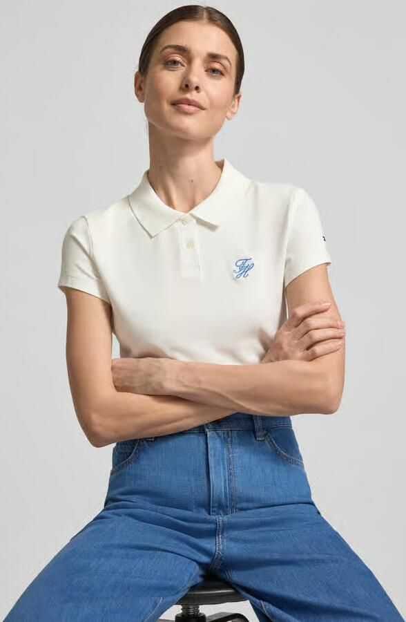 Tommy Hilfiger Slim fit Poloshirt van Katoenmix