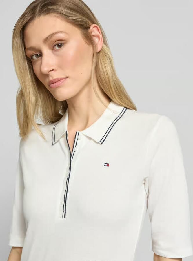 Tommy Hilfiger slim fit poloshirt van lyocellmix