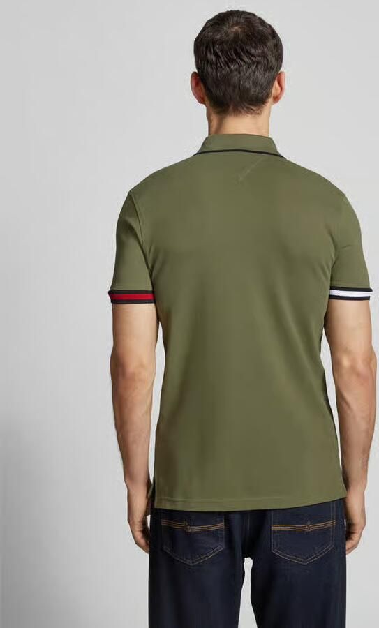 Tommy Hilfiger Slim fit poloshirt van een mix van katoen en elastaan