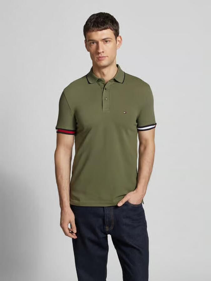 Tommy Hilfiger Slim fit poloshirt van een mix van katoen en elastaan - Foto 2