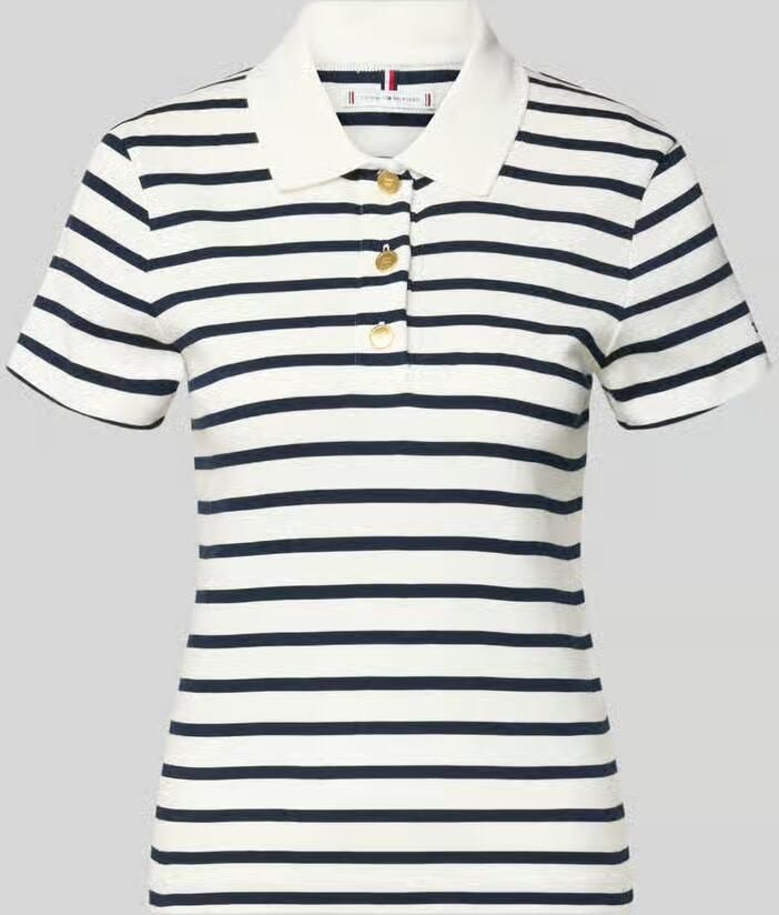TOMMY HILFIGER Dames Tops & T-shirts Gold Button Slim Multi - Foto 6