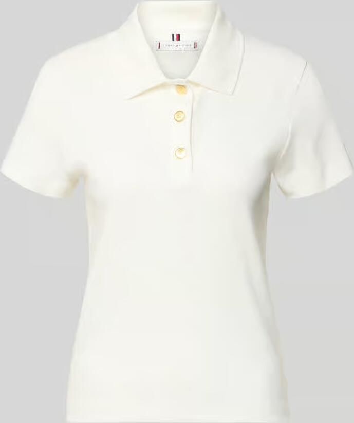 TOMMY HILFIGER Dames Tops & T-shirts Gold Button Slim Wit - Foto 6