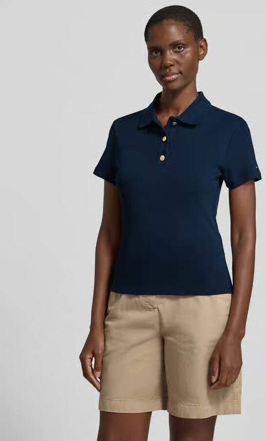 TOMMY HILFIGER Dames Tops & T-shirts Gold Button Slim Donkerblauw - Foto 11