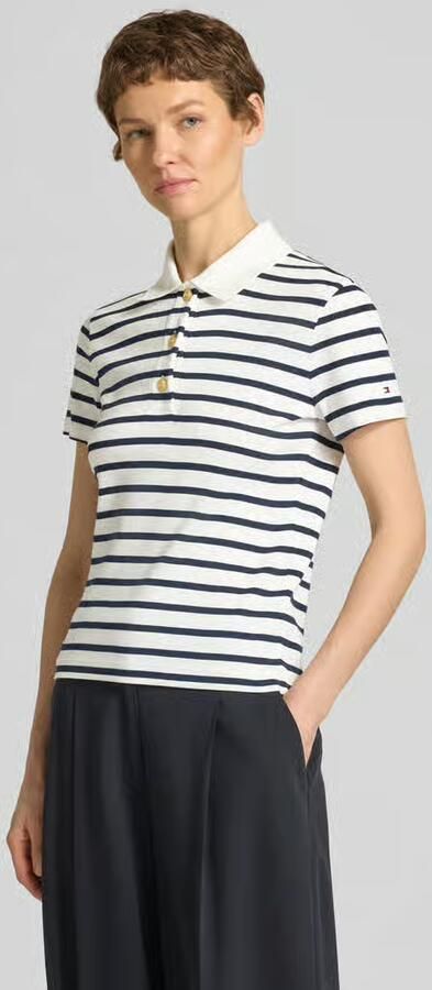 TOMMY HILFIGER Dames Tops & T-shirts Gold Button Slim Multi - Foto 8