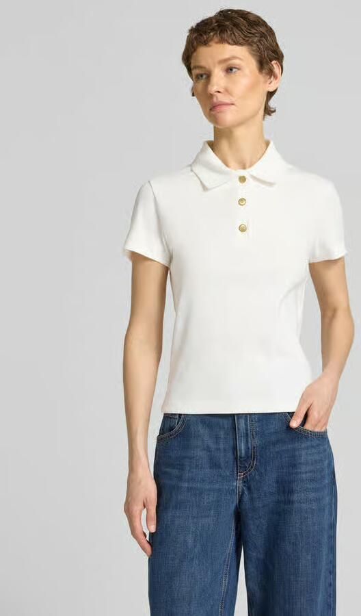 TOMMY HILFIGER Dames Tops & T-shirts Gold Button Slim Wit - Foto 6