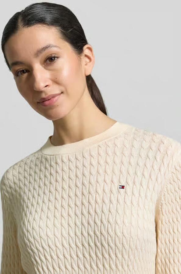 TOMMY HILFIGER Dames Truien & Vesten Co Cable Fine Cg Gebroken Wit - Foto 5
