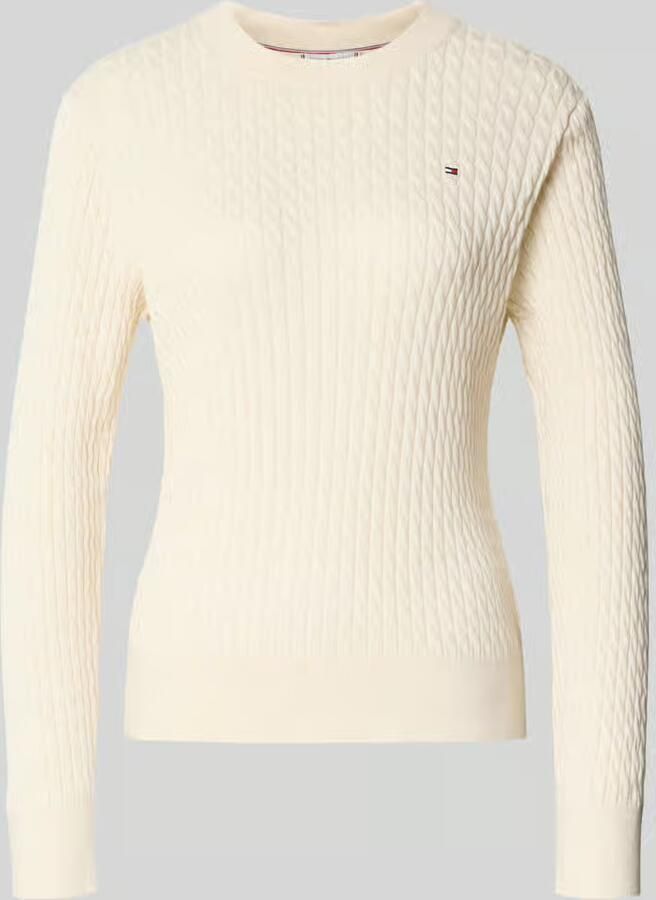 TOMMY HILFIGER Dames Truien & Vesten Co Cable Fine Cg Gebroken Wit - Foto 6