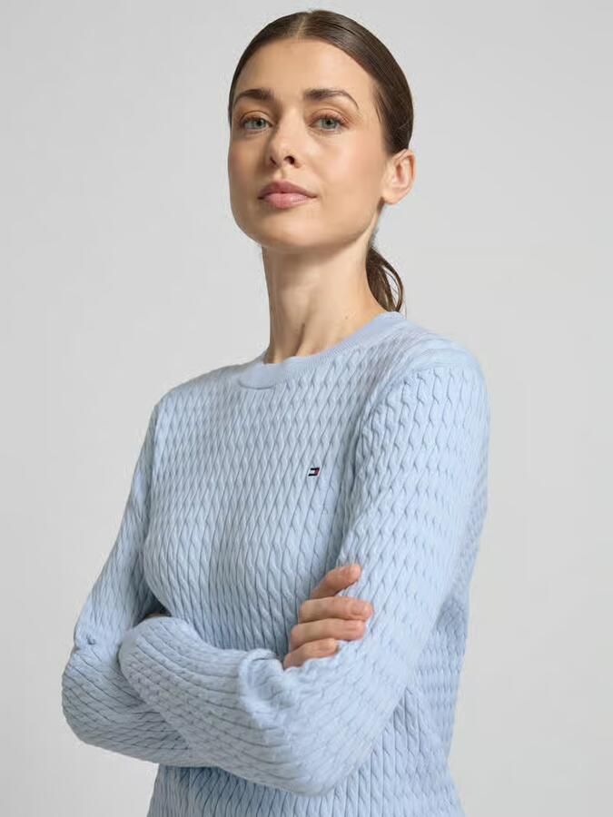 Tommy Hilfiger Trui met ronde hals CO CABLE C-NK LS SWEATER