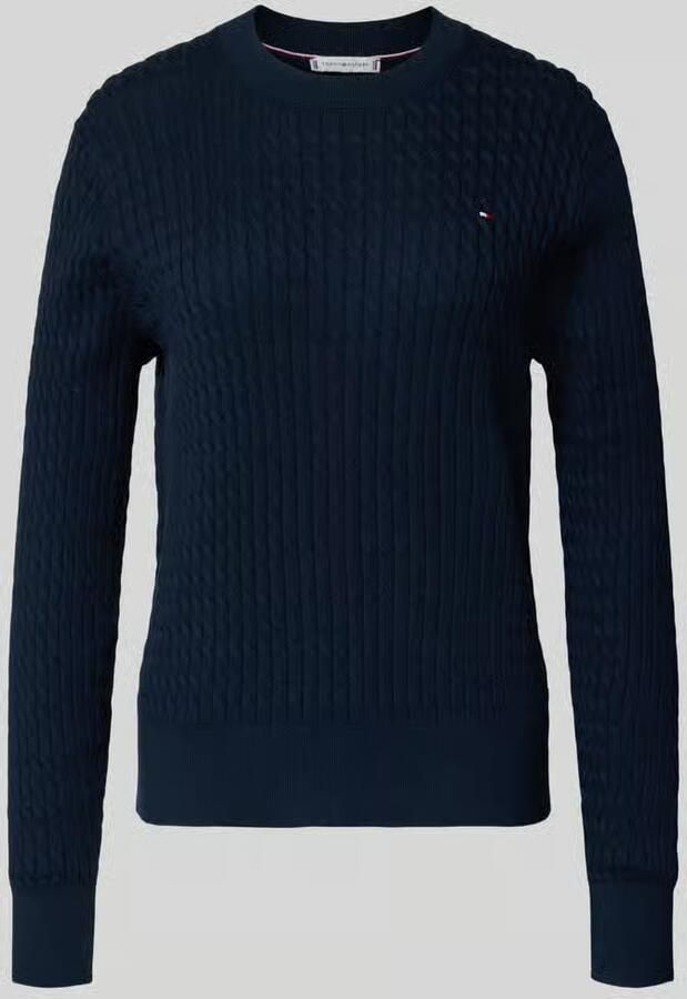 Tommy Hilfiger Trui met ronde hals CO CABLE C-NK LS SWEATER - Foto 2