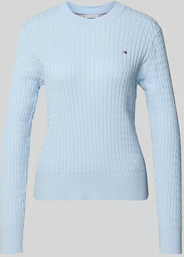 Tommy Hilfiger Trui met ronde hals CO CABLE C-NK LS SWEATER - Foto 2