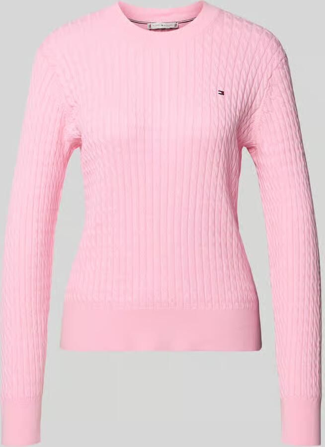 Tommy Hilfiger Slim fit pullover van puur katoen