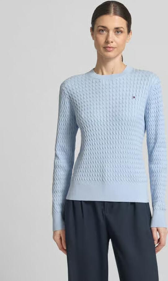 Tommy Hilfiger Trui met ronde hals CO CABLE C-NK LS SWEATER - Foto 4