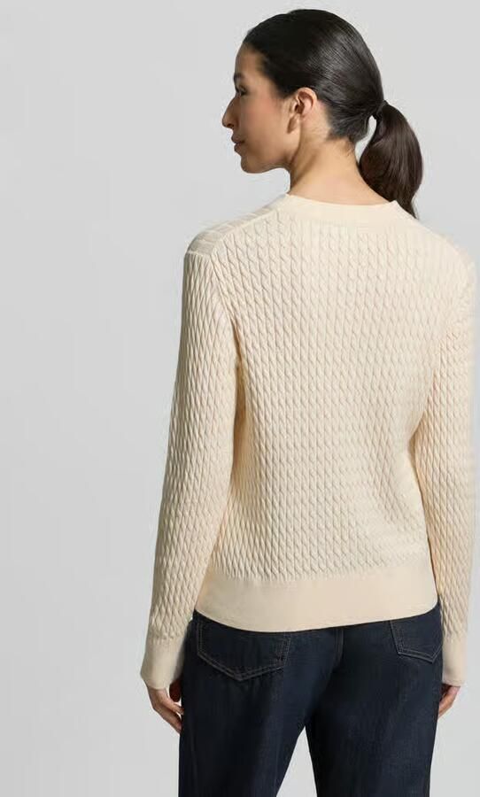 TOMMY HILFIGER Dames Truien & Vesten Co Cable Fine Cg Gebroken Wit - Foto 5